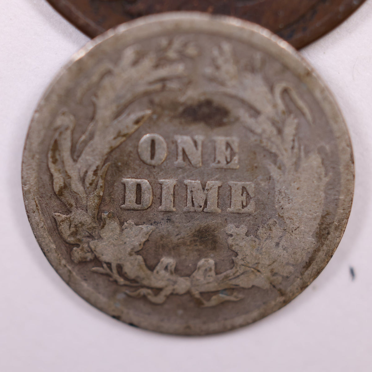 1896 Barber Silver Dime, Fair Circulated Coin, Store #DE041.