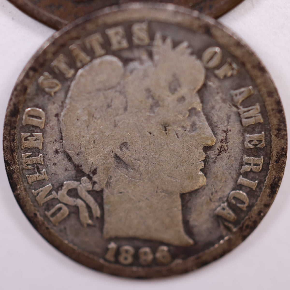 1896-O Barber Silver Dime, Good Circulated Coin, Store #DE042.