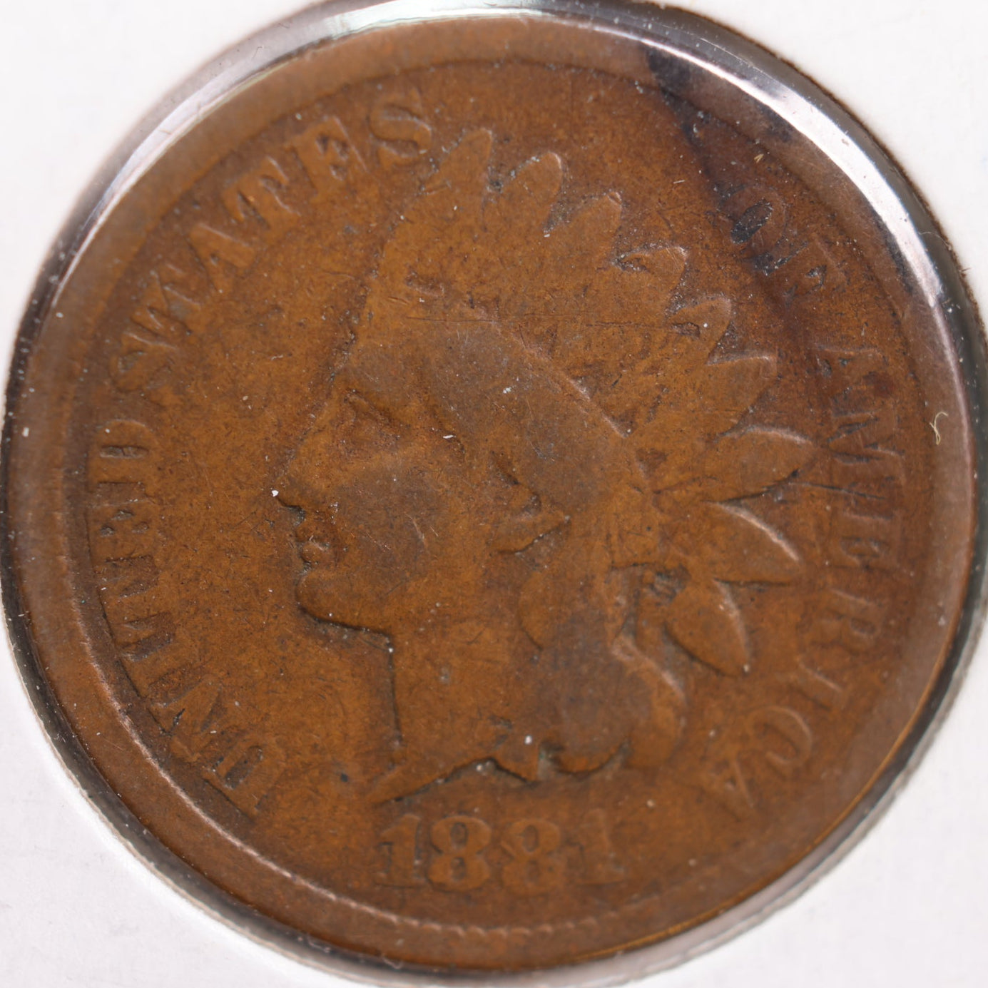1881 Indian Head Cent, Very Good Circulated Coin, Store #CT0815