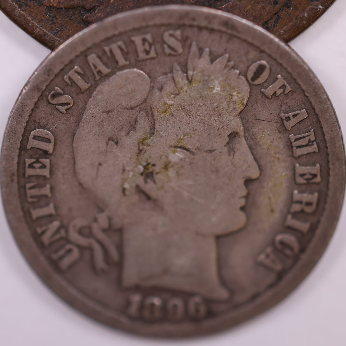 1896-S Barber Silver Dime, Good Circulated Coin, Store #DE043