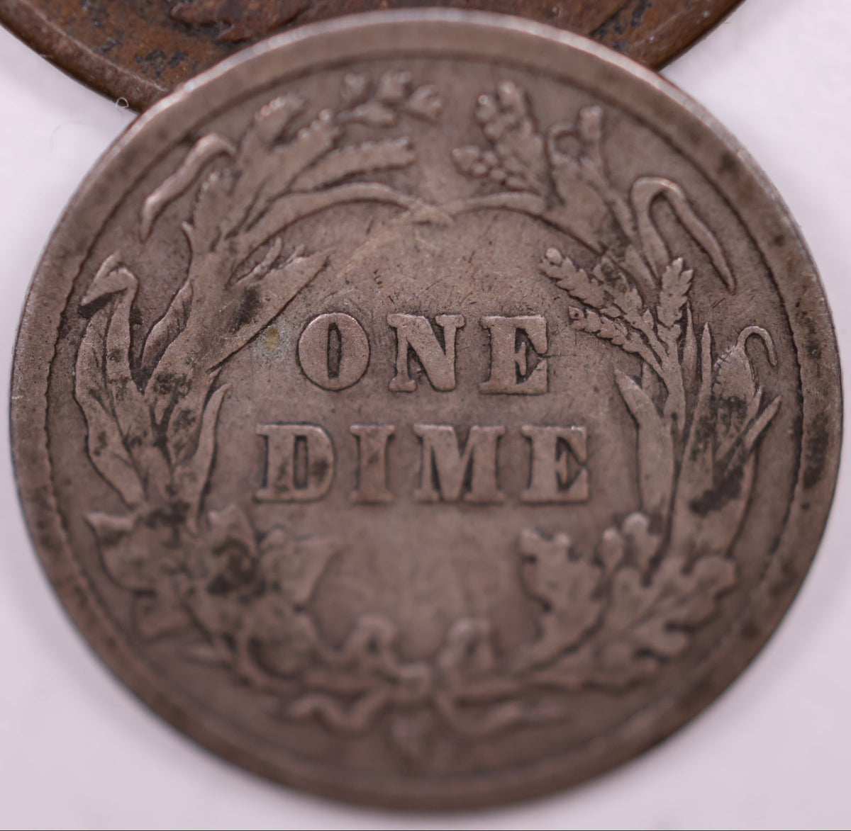 1896-S Barber Silver Dime, Good Circulated Coin, Store #DE043