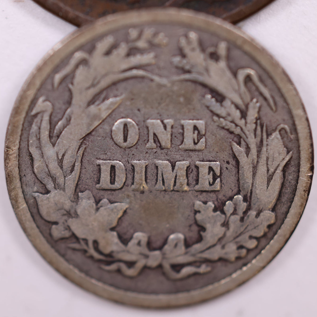 1897 Barber Silver Dime, Good Circulated Coin, Store #DE044.