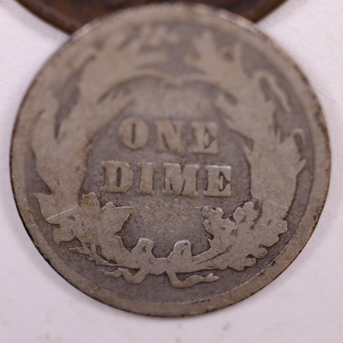 1898 Barber Silver Dime, Good Circulated Coin, Store #DE047.