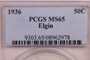 1936 Elgin Silver Half Dollar Commemorative., PCGS MS65., Store