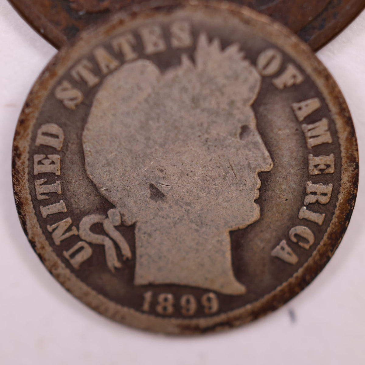 1899-O Barber Silver Dime, Good Circulated Coin, Store #DE051.