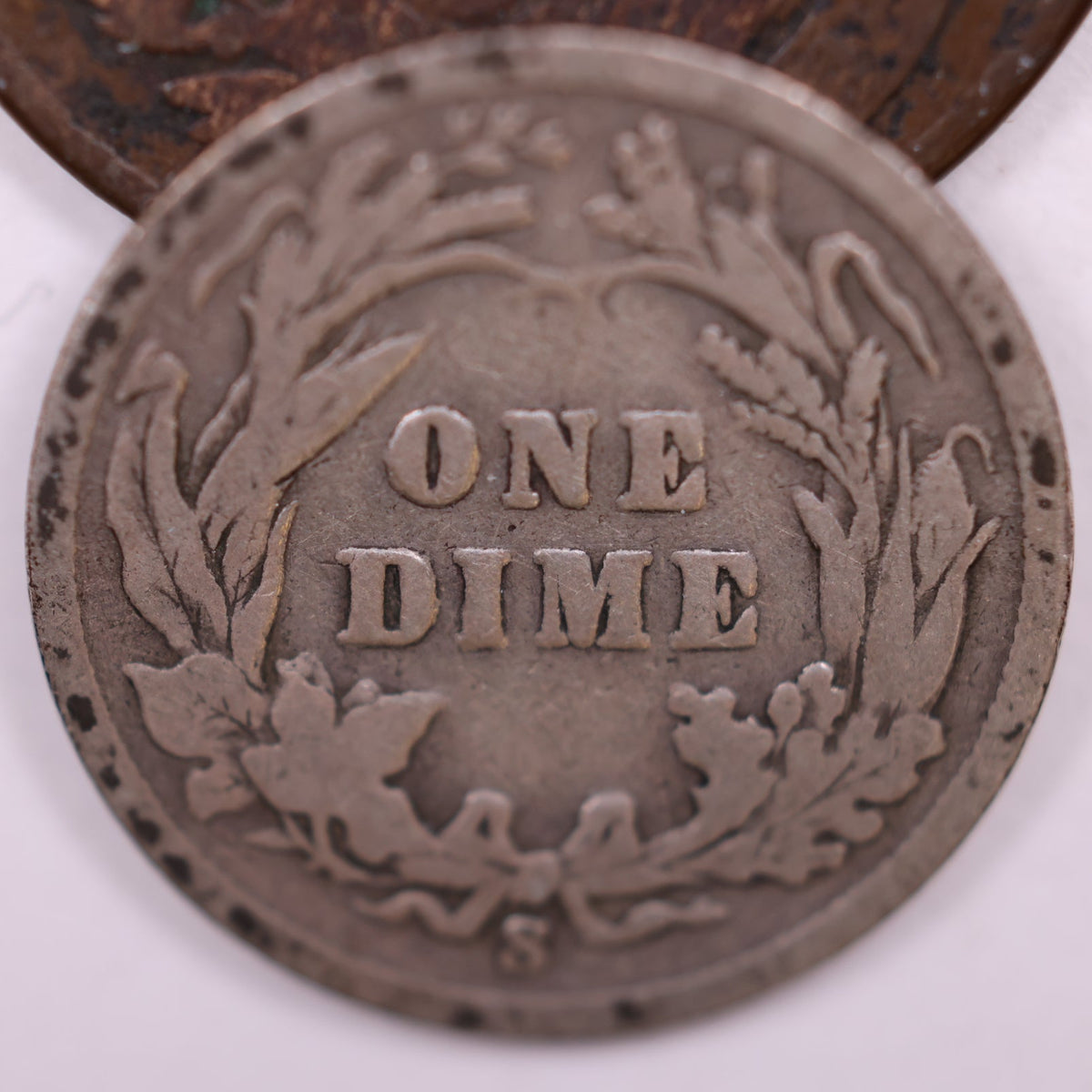 1899-S Barber Silver Dime, Good Circulated Coin, Store #DE052.