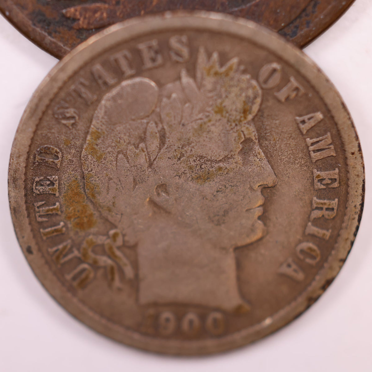 1900 Barber Silver Dime, Fine Circulated Coin, Store #DE053.