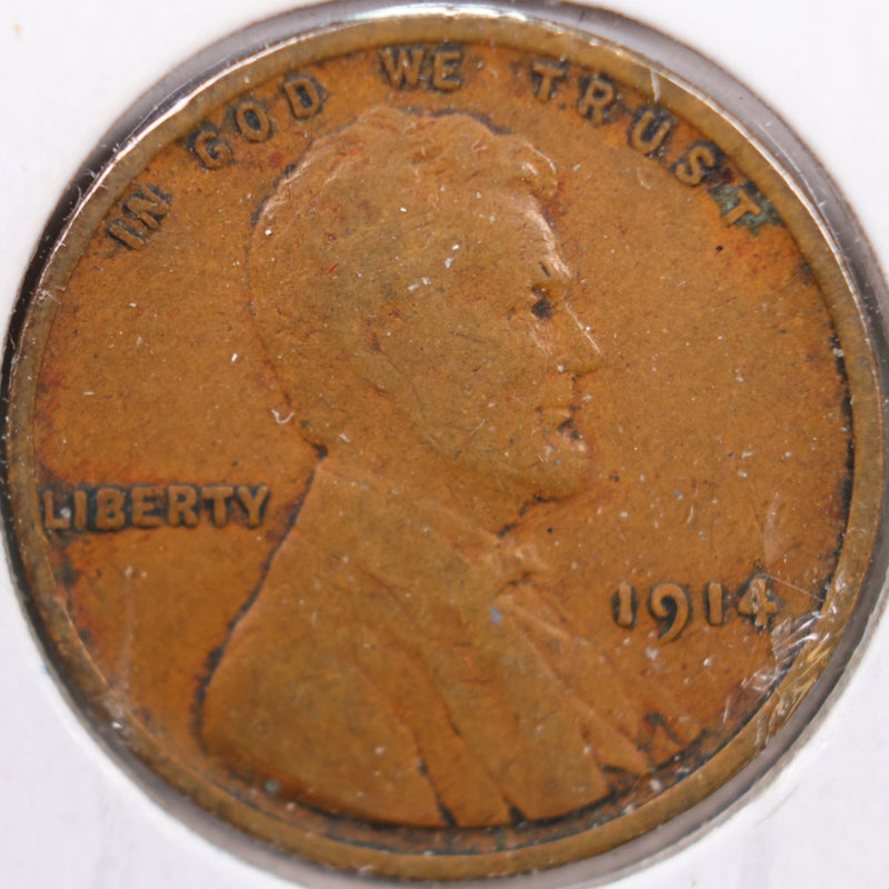 1914 Lincoln Wheat Cent, Very Fine+ Circulated Coin, Store