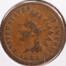 1884 Indian Head Cent, Very Good Circulated Coin, Store