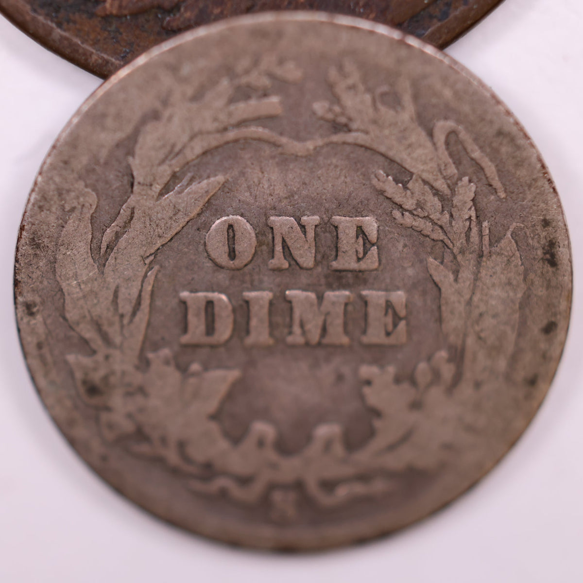 1900-S Barber Silver Dime, Good Circulated Coin, Store #DE055.