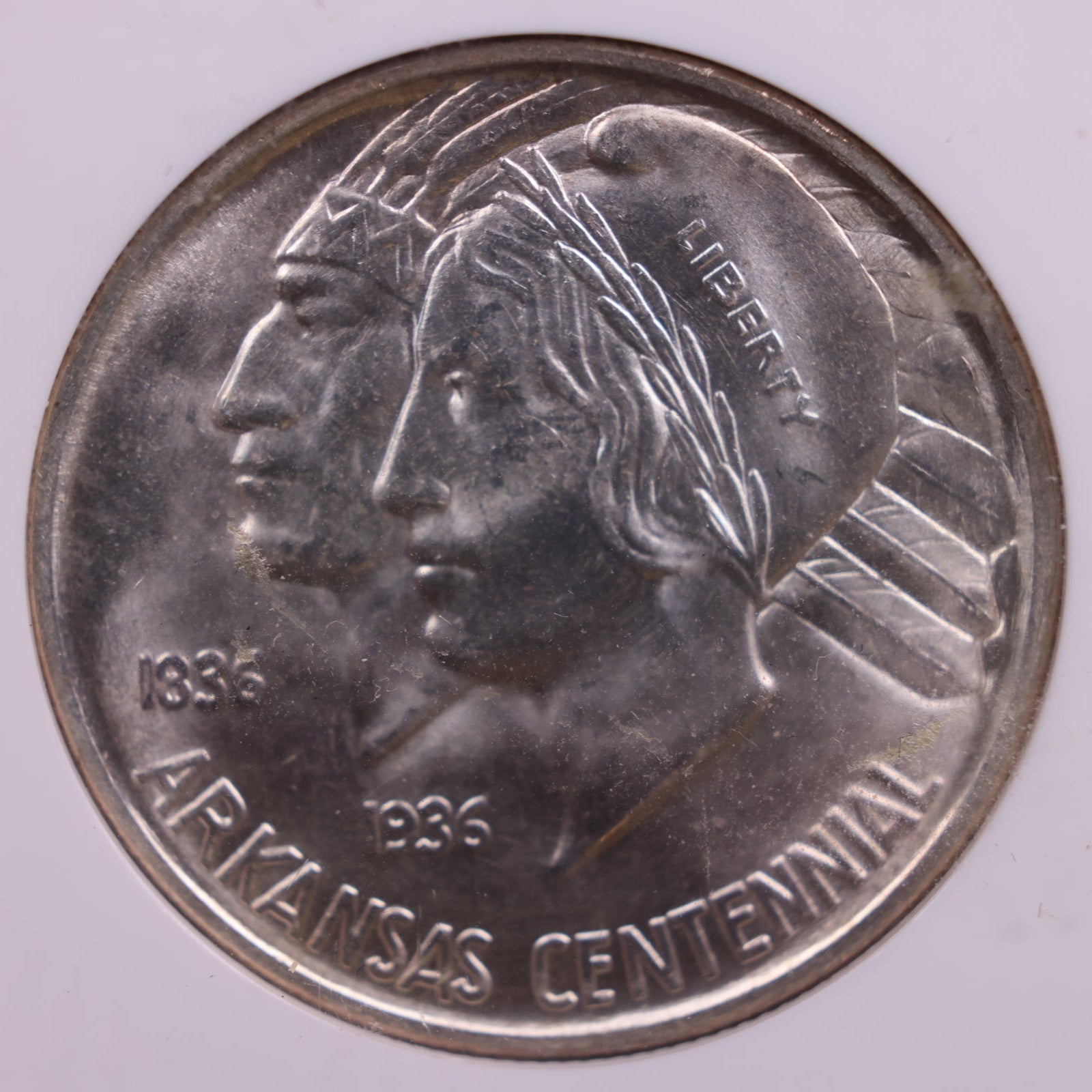 1937-D Arkansas Silver Half Commemorative., NGC MS-65., Store #GEC0048.