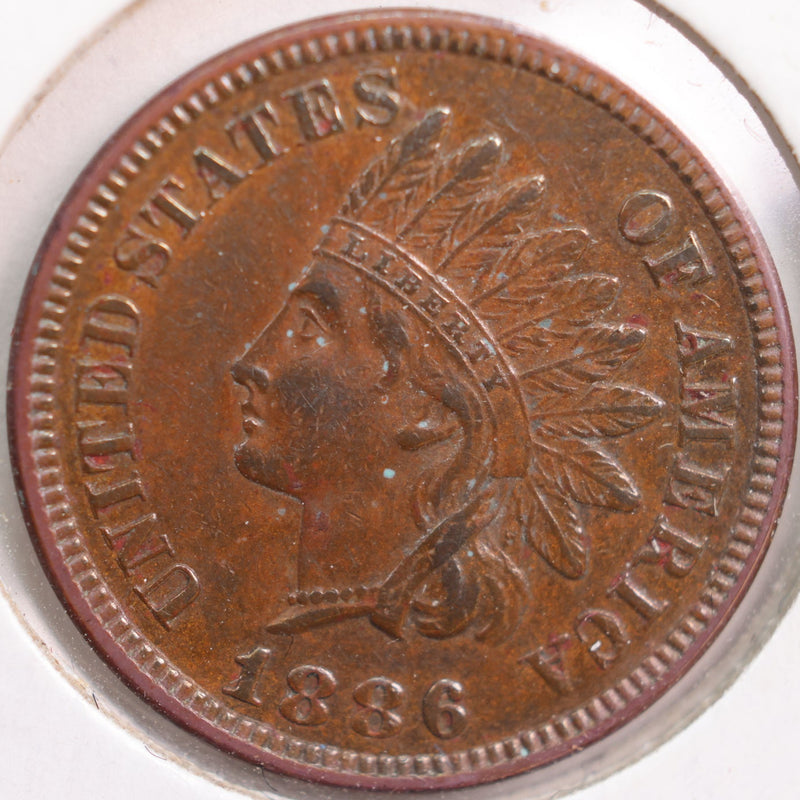 1886 Type-1 Indian Head Cent, Mint State Uncirculated Coin, Store