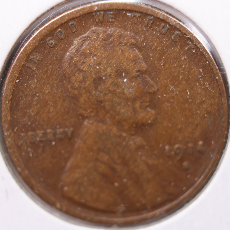 1914-S Lincoln Wheat Cent, Very Fine Circulated Coin, Store