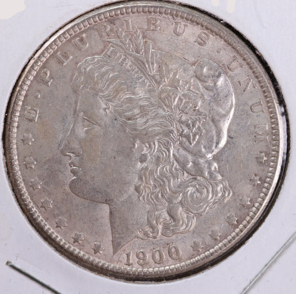 1900 Morgan Silver Dollar, About Uncirculated Coin, Store #DR0395
