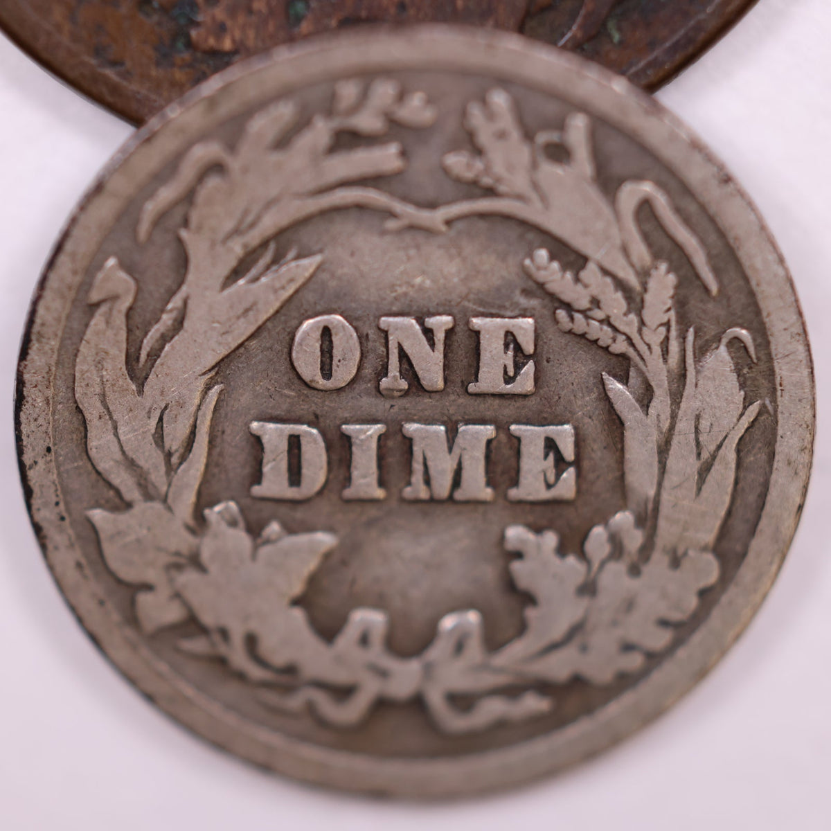 1902 Barber Silver Dime, Very Good Circulated Coin, Store #DE059.