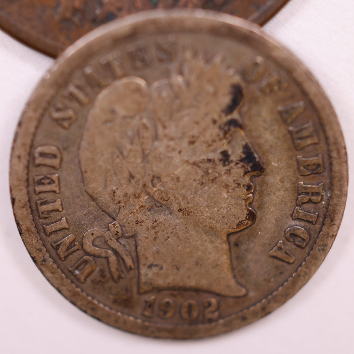 1902-O Barber Silver Dime, Very Good Plus, Circulated Coin, Store #DE060.