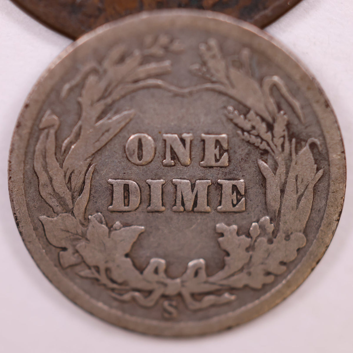 1902-S Barber Silver Dime, Very Good Circulated Coin, Store #DE061.