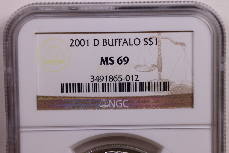 2001-D, Silver Dollar Commemorative, NGC MS-69., Store