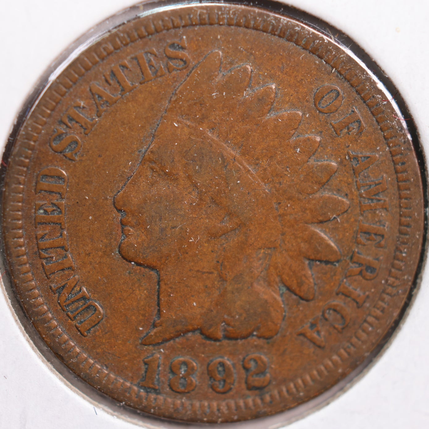 1892 Indian Head Cent, Fine+ Circulated Coin, Store #CT0837