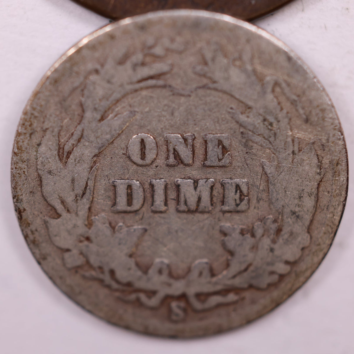 1903-S Barber Silver Dime, Good Circulated Coin, Store #DE064.