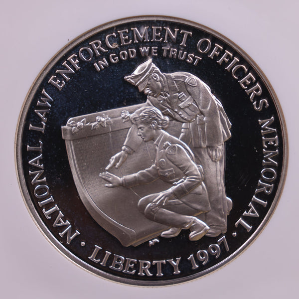 1997-P, Law Officers, Silver Dollar Commemorative, NGC PF-69., Store #GMC187.