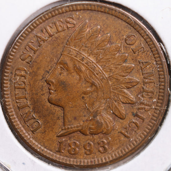1893 Indian Head Cent, Extra Fine Circulated Coin, Store #CT0839