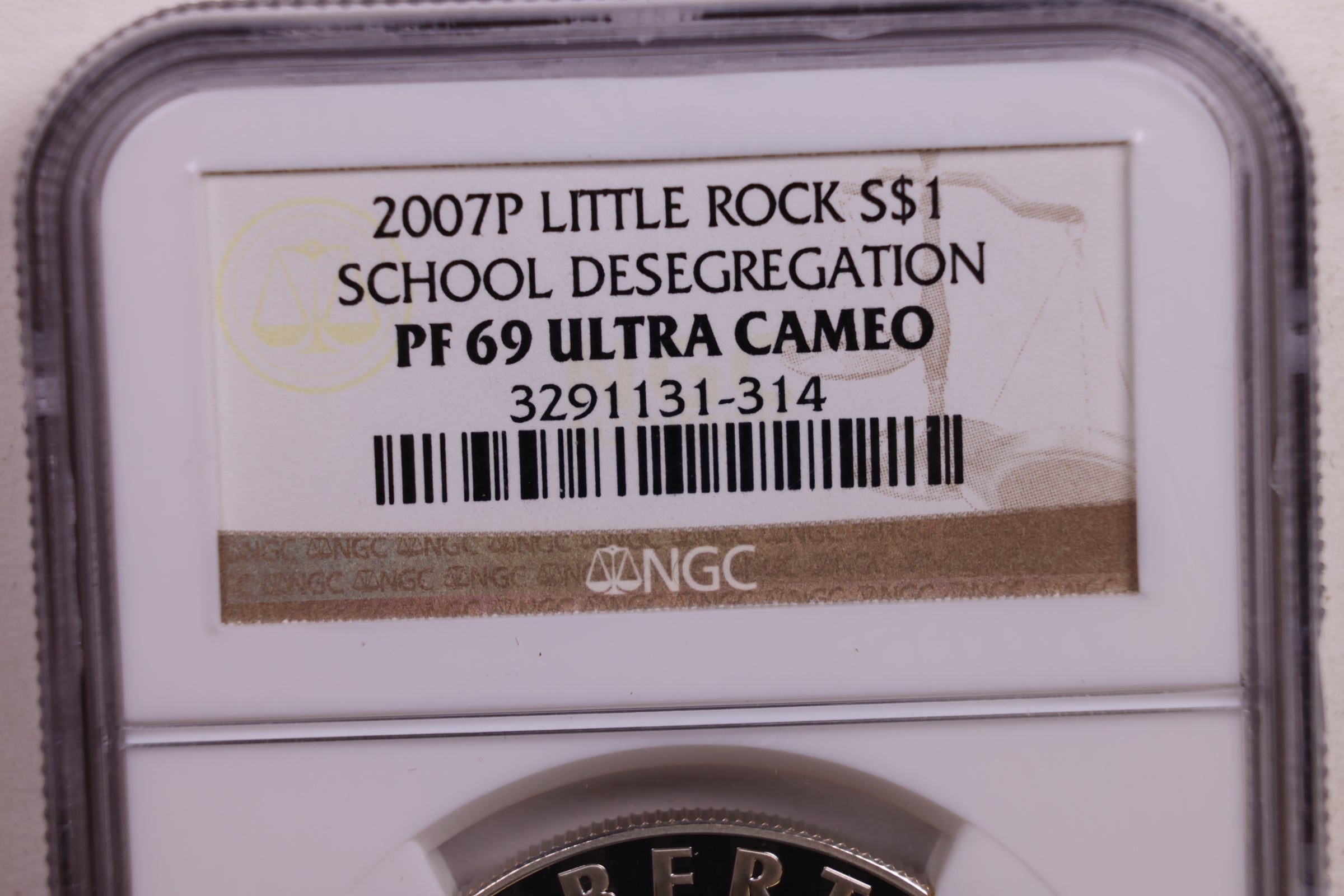 2007-P Little Rock School Desegregation Commem, NGC PF-69, Store #GMC189