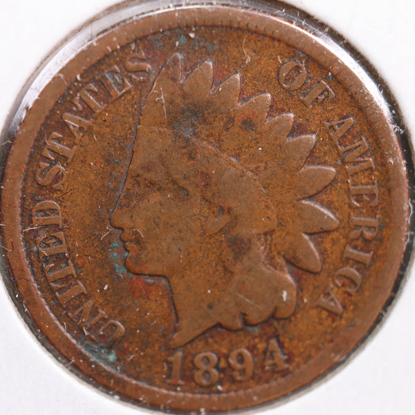 1894 Indian Head Cent, Very Good Circulated Coin, Store #CT0842