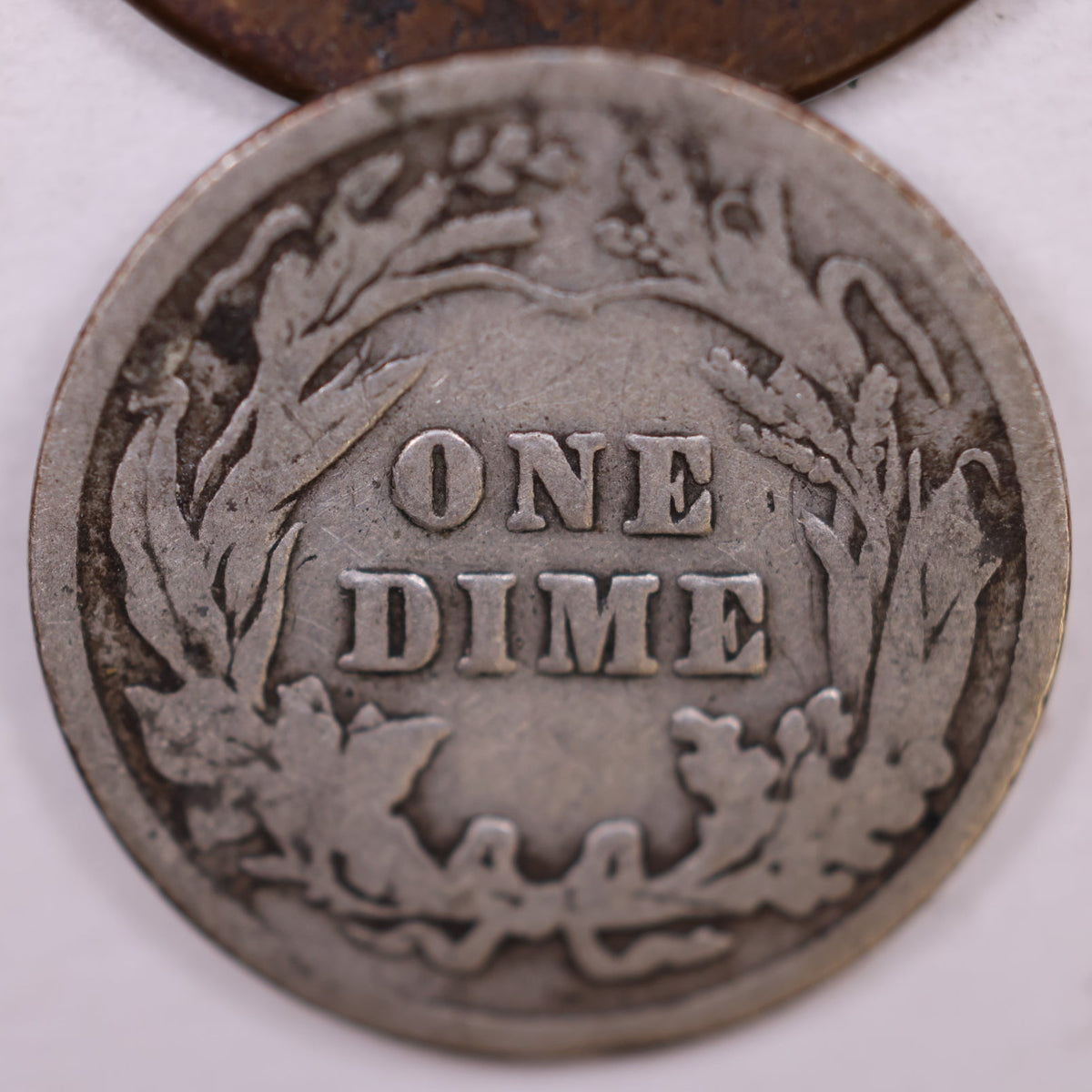 1906 Barber Silver Dime, Good Circulated Coin, Store #DE070.