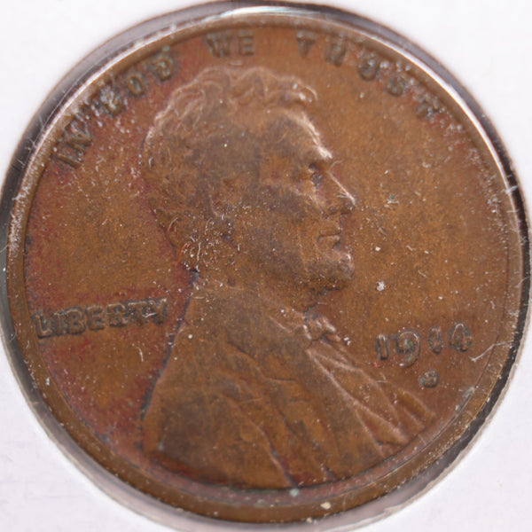1914-S Lincoln Wheat Cent, Very Fine+ Circulated Coin, Store #CT0213