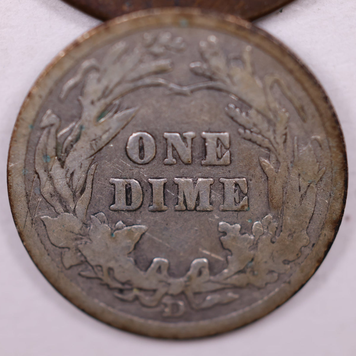 1906-D Barber Silver Dime, Good Circulated Coin, Store #DE071.