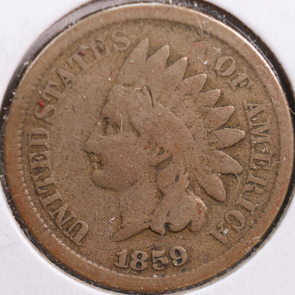 1859 Indian Head Cent, Good Circulated Coin, Store #CT0844