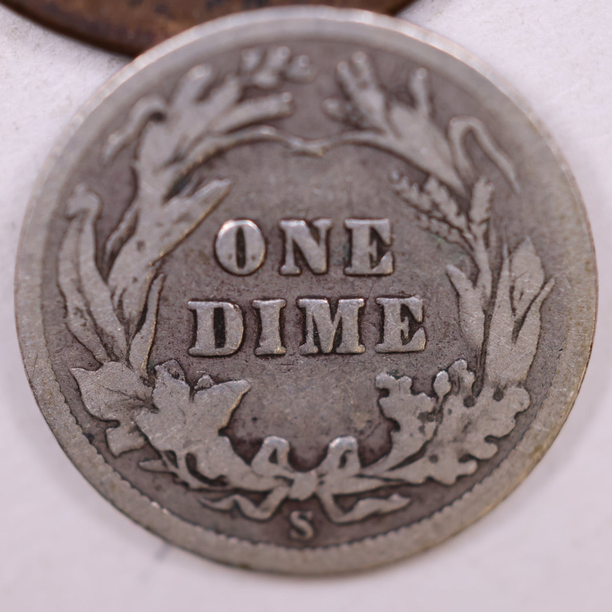 1906-S Barber Silver Dime, Very Good Plus, Circulated Coin, Store #DE073.