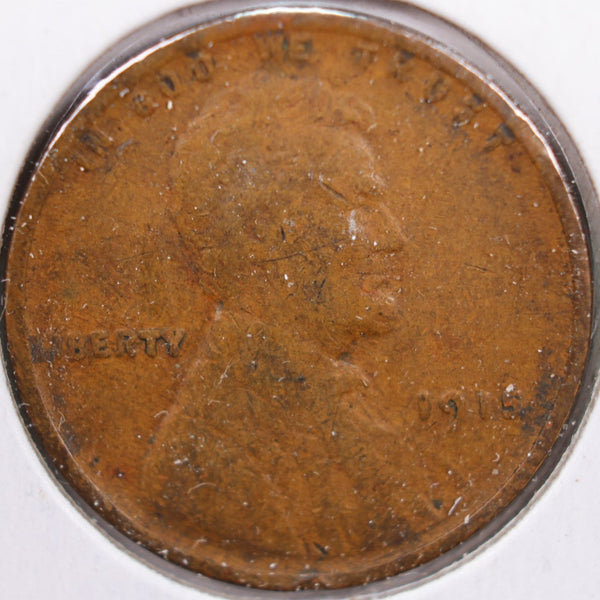 1915 Lincoln Wheat Cent, Very Fine Circulated Coin, Store #CT0216