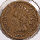 1859 Indian Head Cent, Fine+ Circulated Coin, Store