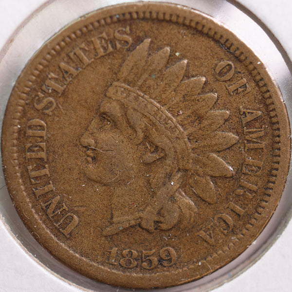 1859 Indian Head Cent, Fine+ Circulated Coin, Store #CT0846