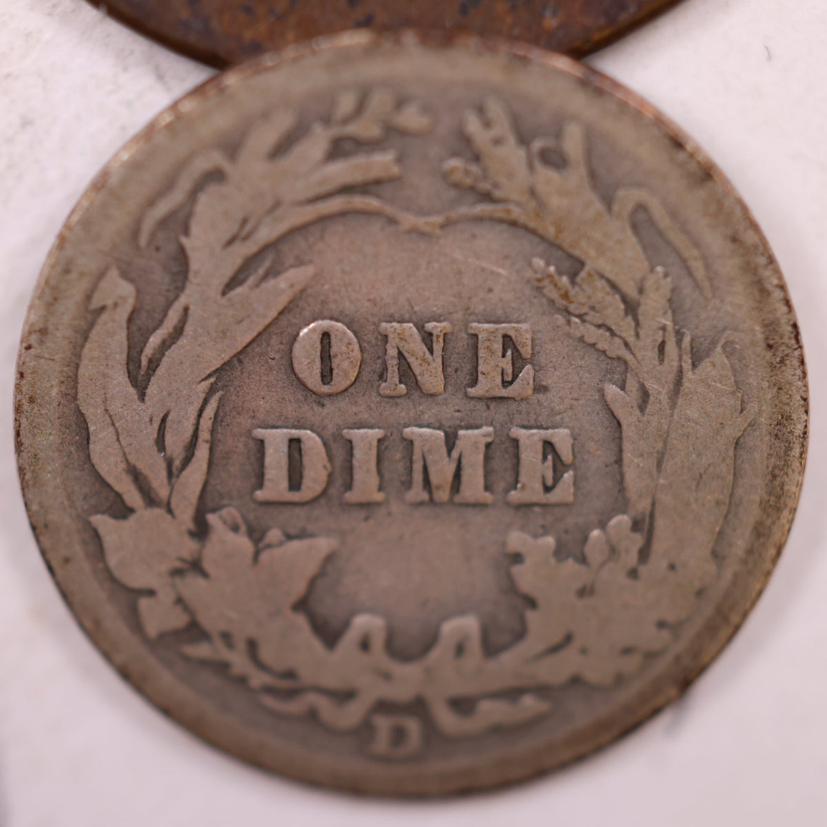 1907-D Barber Silver Dime, Good Circulated Coin, Store #DE075.