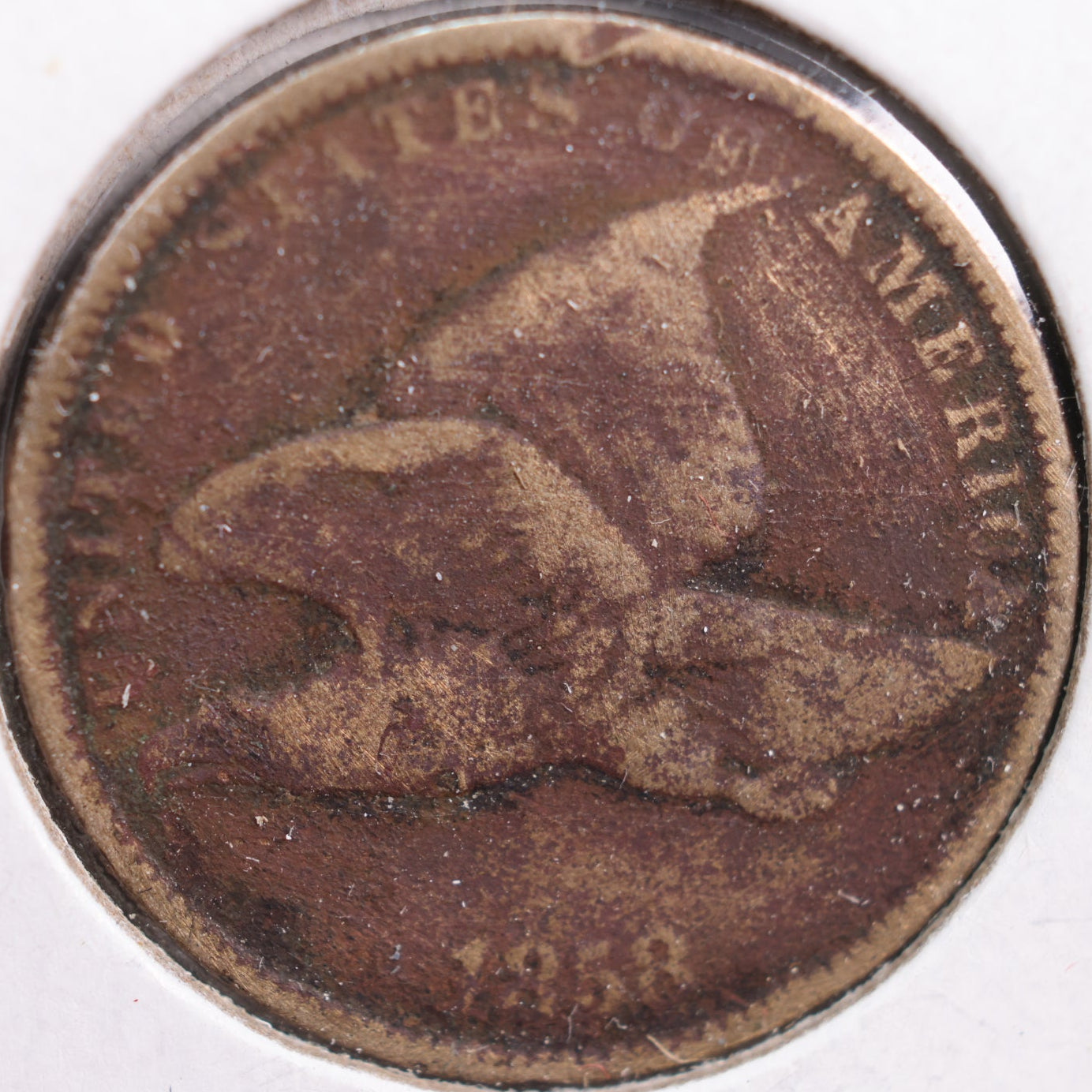 1858 Flying Eagle Cent, Very Good Circulated Coin, Store #CT0849