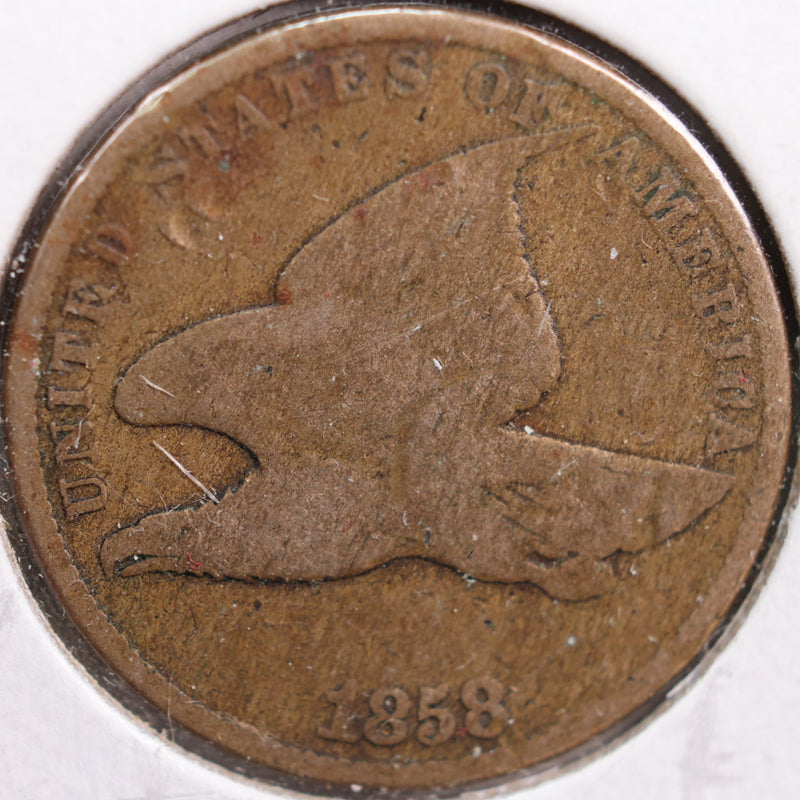 1858 Flying Eagle Cent, Good Circulated Coin, Store