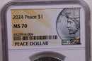 2024 Peace Silver Dollar Commemorative, NGC MS-70, Store