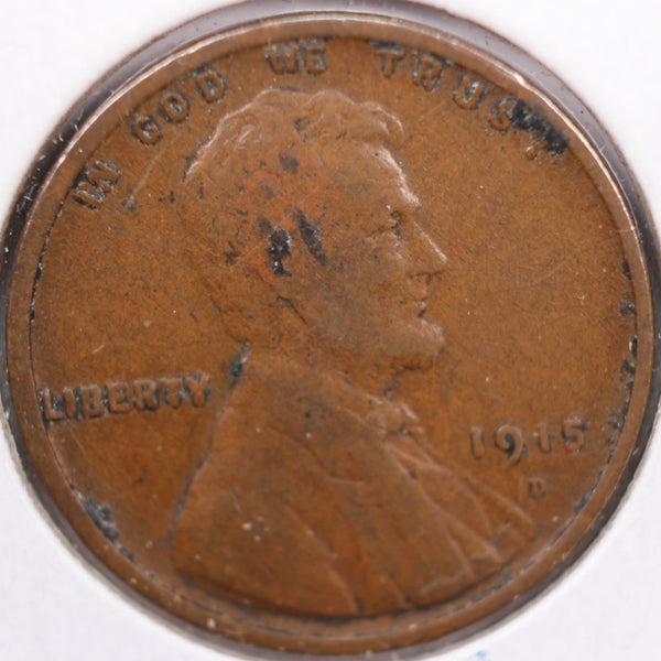 1915-D Lincoln Wheat Cent, Fine Circulated Coin, Store #CT0222