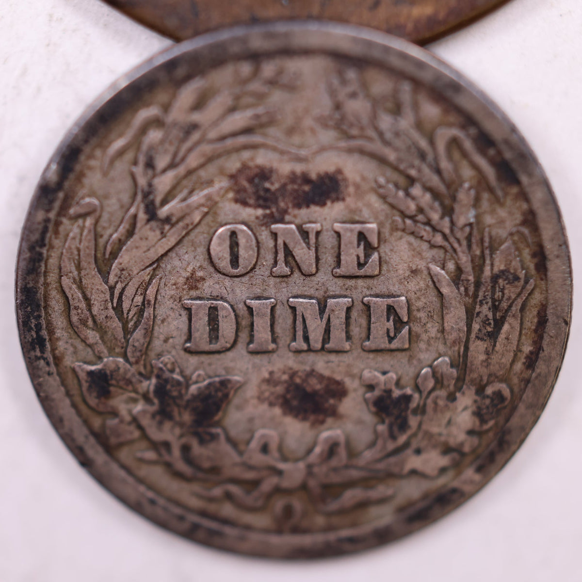1908-O Barber Silver Dime, Very Good Plus Circulated Coin, Store #DE080.