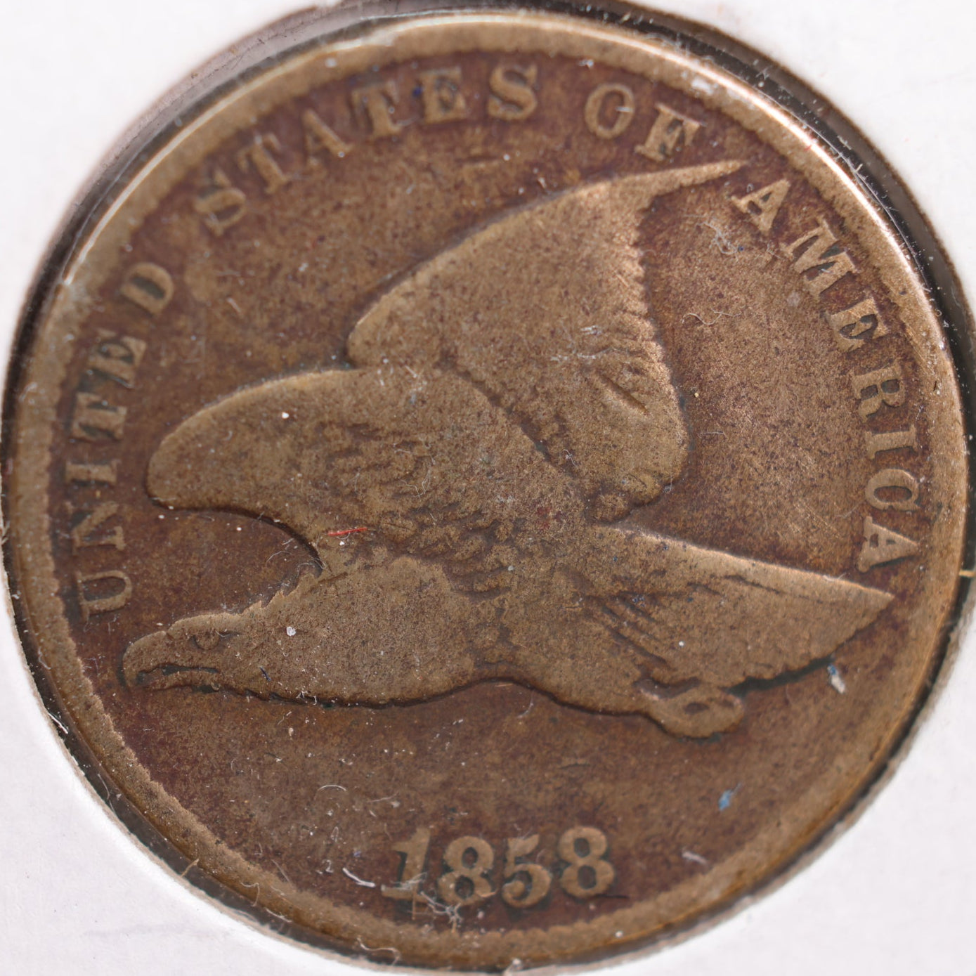 1858 Flying Eagle Cent, Very Good Circulated Coin, Store #CT0855