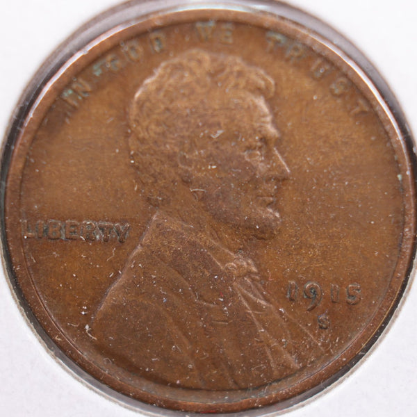 1915-S Lincoln Wheat Cent, Very Fine Circulated Coin, Store #CT0227