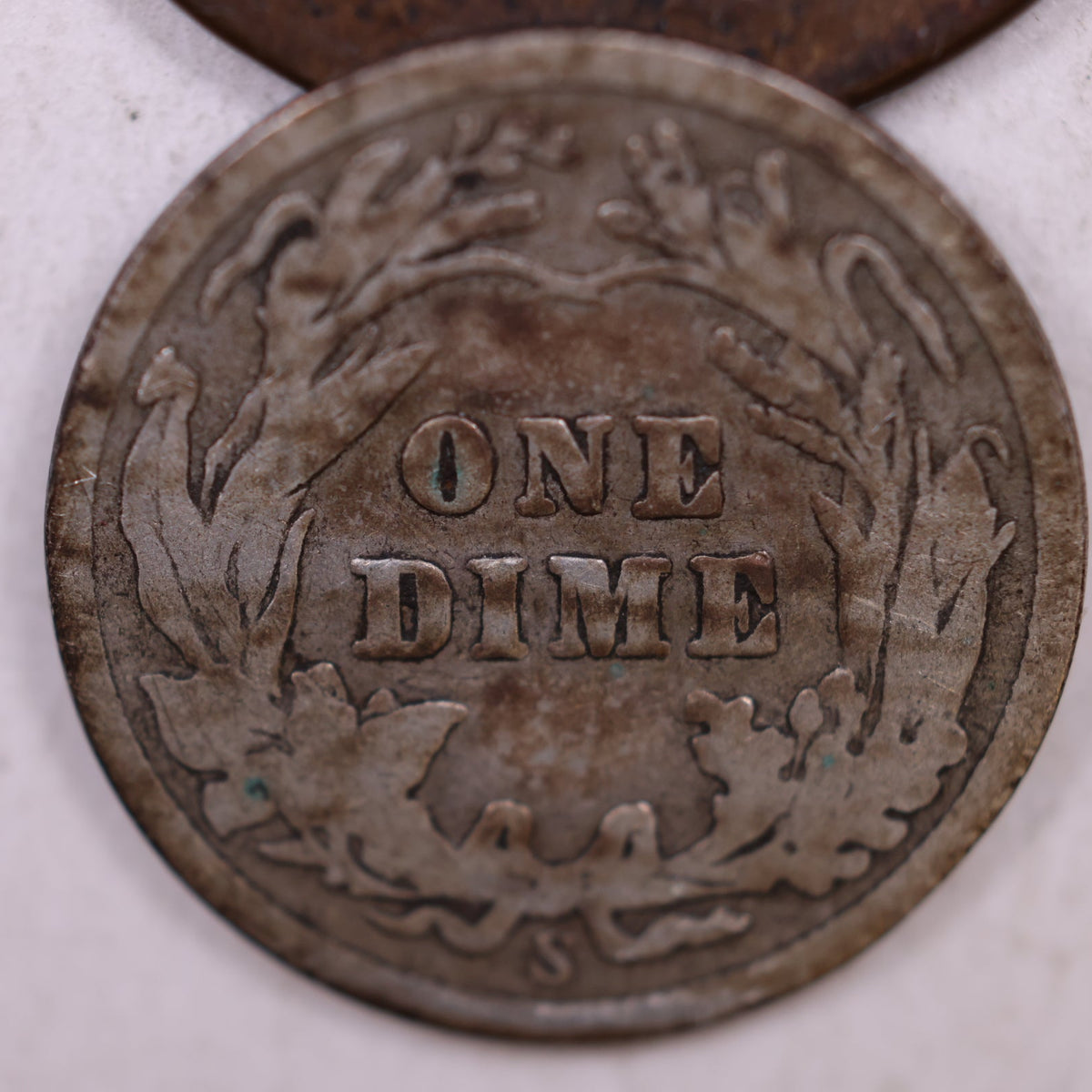 1909-S Barber Silver Dime, Very Good Circulated Collectible Coin, Store #DE085.