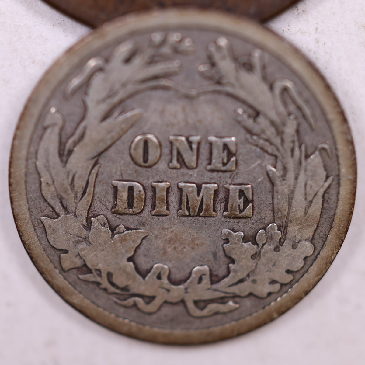 1911 Barber Silver Dime, Good Circulated Collectible Coin, Store #DE089.