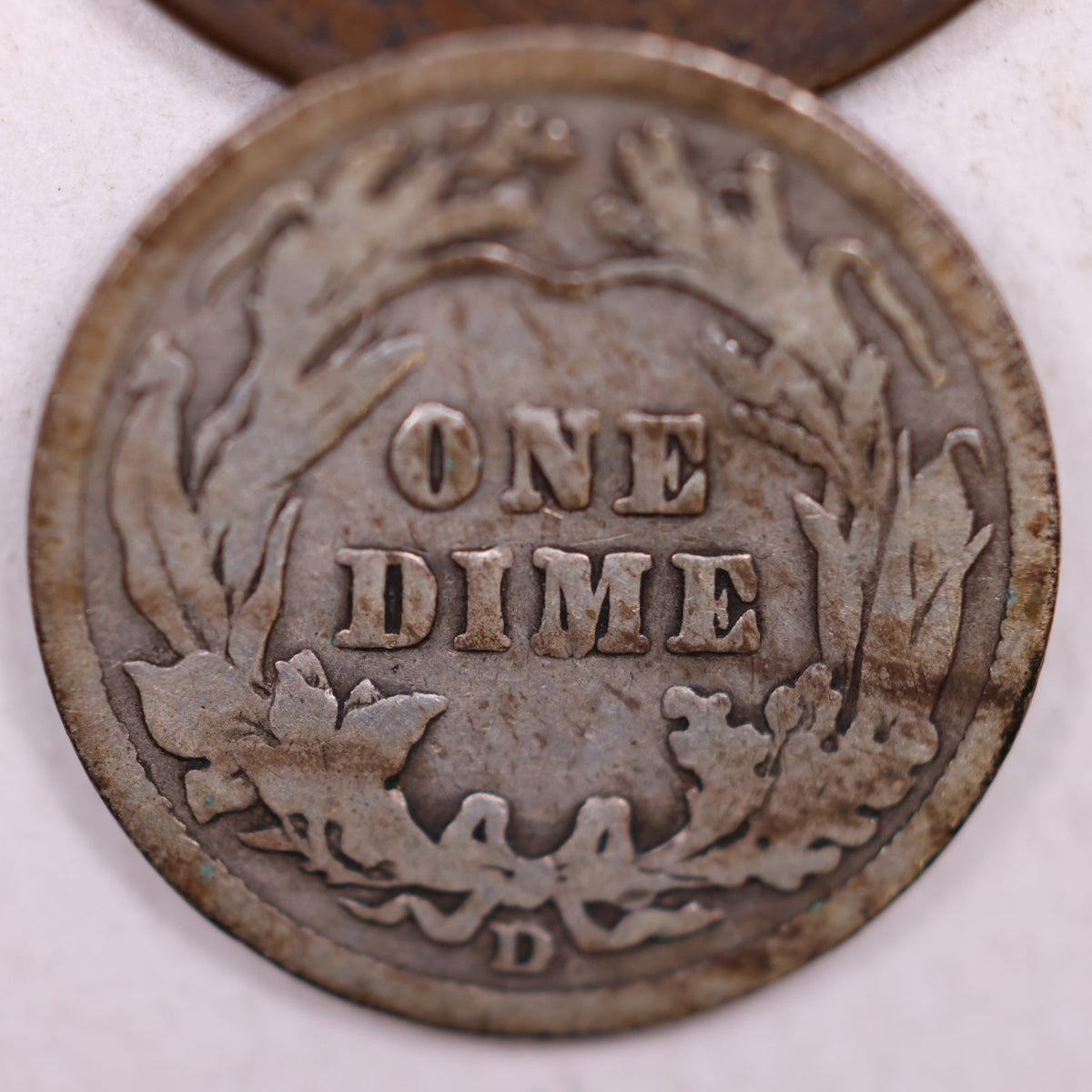 1911-D Barber Silver Dime, Very Good Circulated Collectible Coin, Store #DE090.