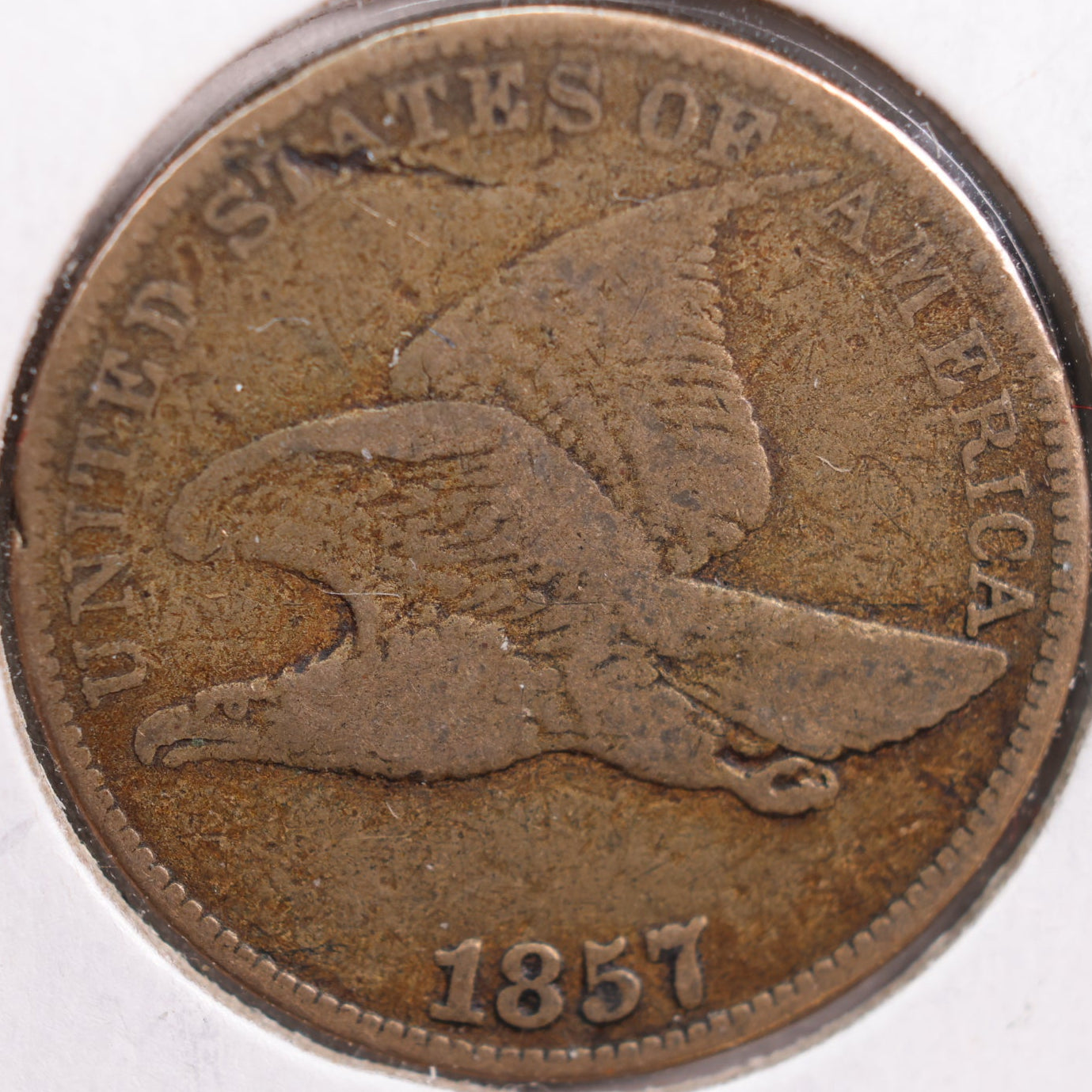 1857 Flying Eagle Cent, Very Good Circulated Coin, Store #CT0866
