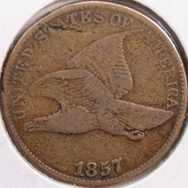 1857 Flying Eagle Cent, Very Good Circulated Coin, Store #CT0866