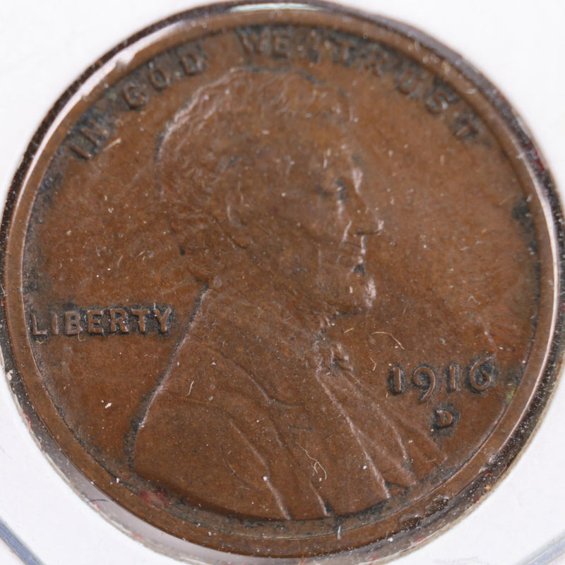 1916-D Lincoln Wheat Cent, About Uncirculated+ Coin, Store